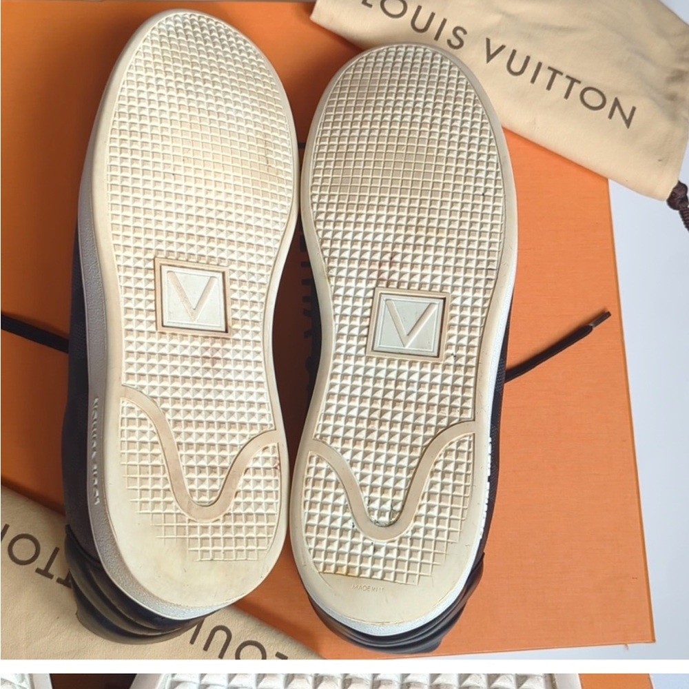 Stylish black White Louis Vuitton Sneakers size 12 European size - Picture 4 of 8
